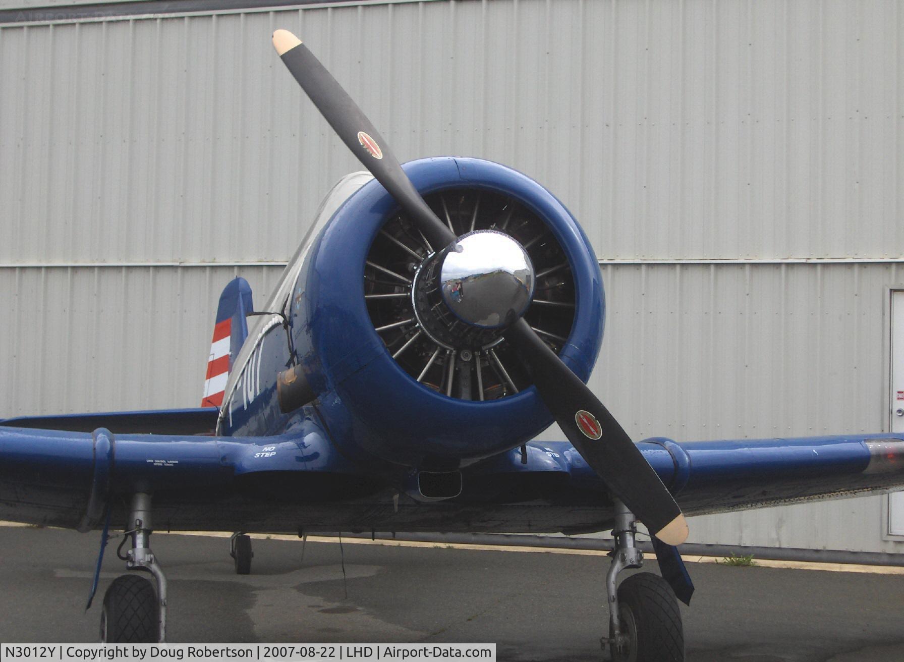 N3012Y, 1943 North American AT-6 C/N 412223, 1943 North American AT-6 TEXAN, P&W R-1340 600 Hp, at Alaska Aviation Heritage Museum