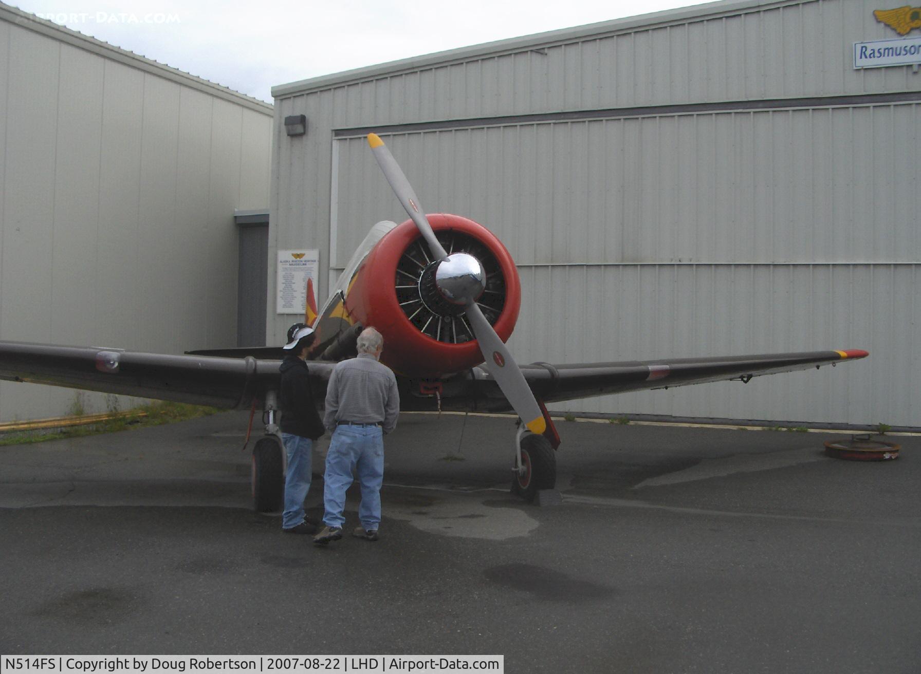 N514FS, 1945 Canadian Car & Foundry T-6 Harvard Mk.4 C/N CCF4-172, 1945 Canadian Car & Foundry HARVARD MK IV, P&W R-1340 600 Hp, Experimental class, at Alaska Aviation Heritage Museum