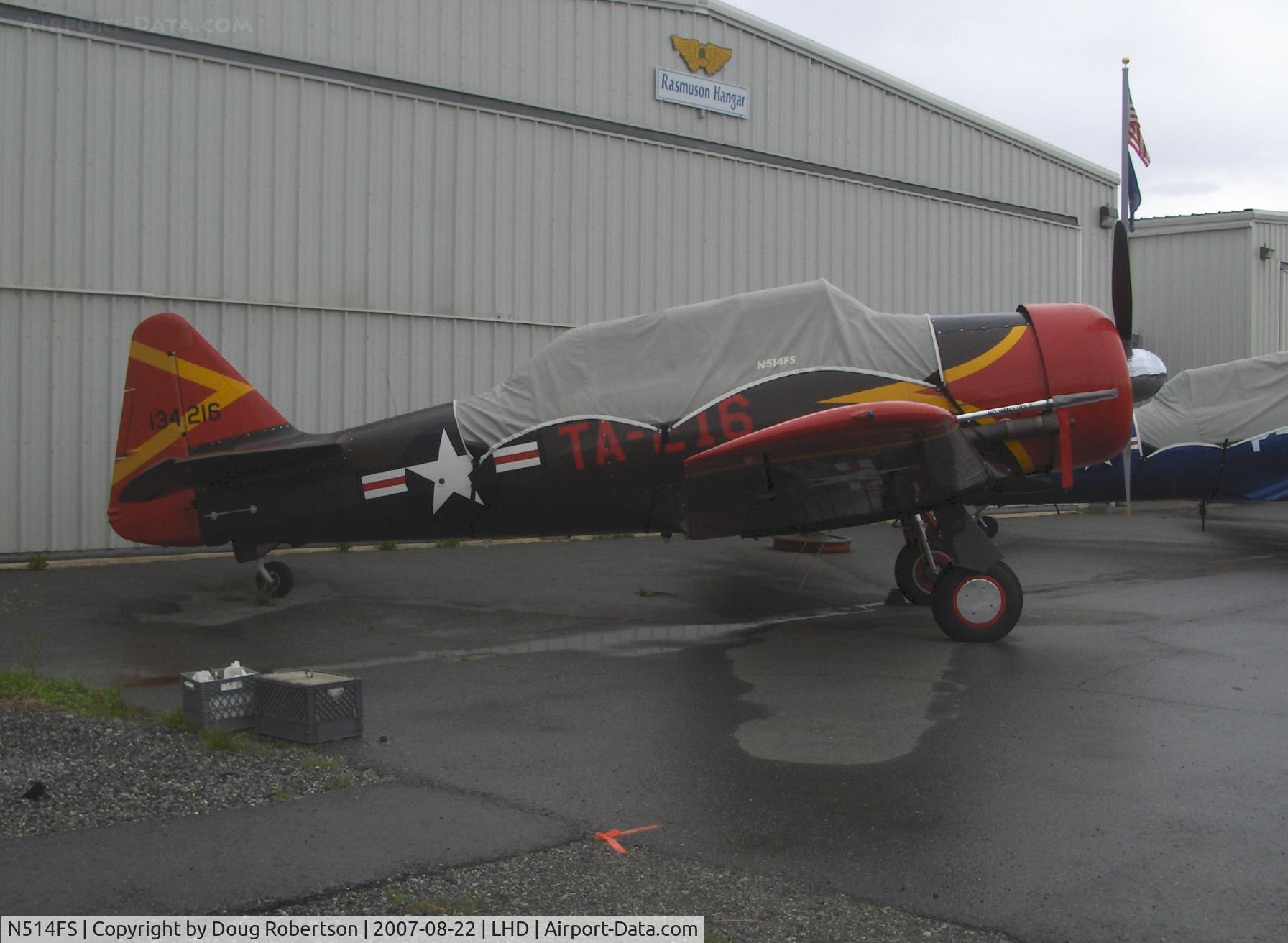 N514FS, 1945 Canadian Car & Foundry T-6 Harvard Mk.4 C/N CCF4-172, 1945 Canadian Car & Foundry HARVARD MK IV, P&W R-1340 600 Hp, Experimental class, at Alaska Aviation Heritage Museum