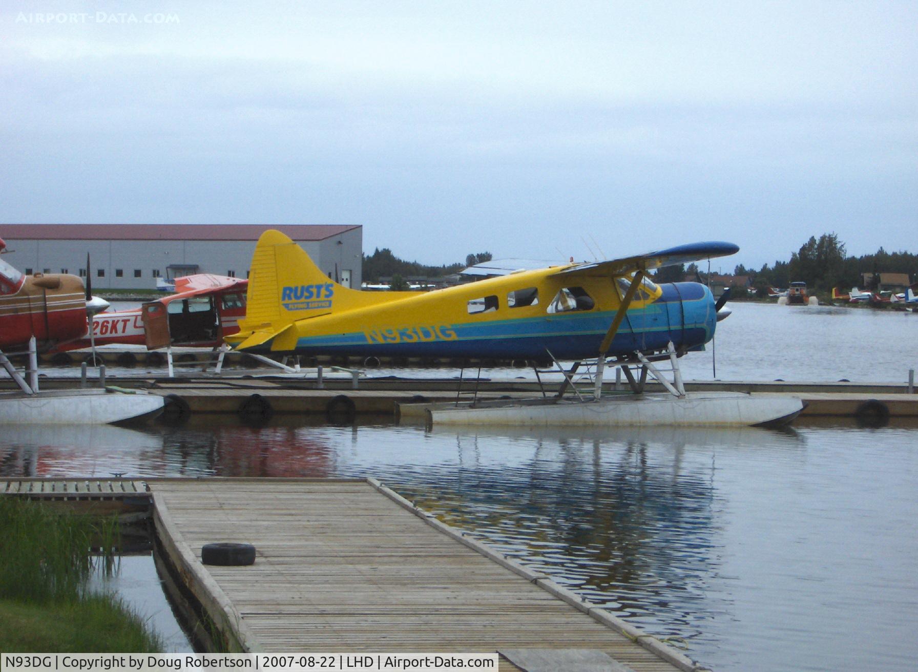 N93DG, 1953 De Havilland Canada DHC-2 Beaver Mk.I (L20A) C/N 601, 1953 DeHavilland BEAVER DHC-2 Mk.1, P&E R-985 450 Hp, leased by Rust Air, docked