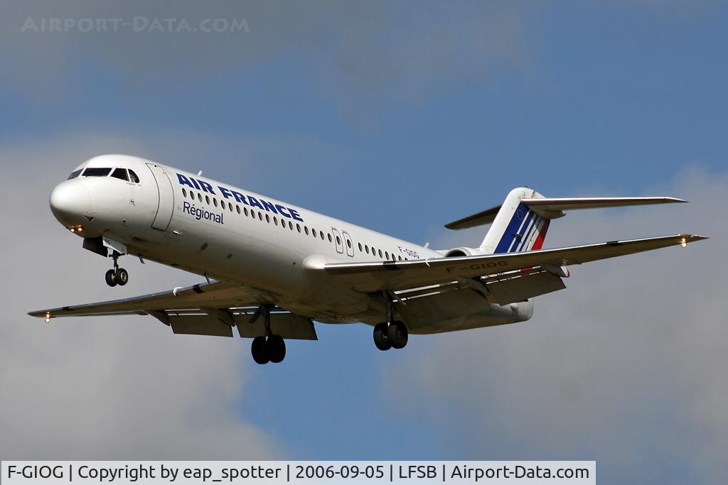F-GIOG, 1991 Fokker 100 (F-28-0100) C/N 11364, on final for rwy 34