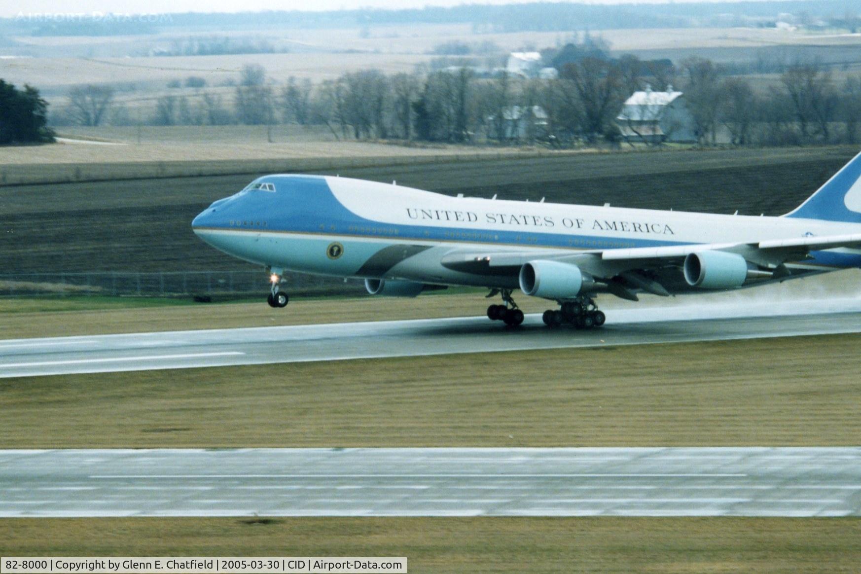 82-8000, 1987 Boeing VC-25A (747-2G4B) C/N 23824, Air Force One taking off runway 9