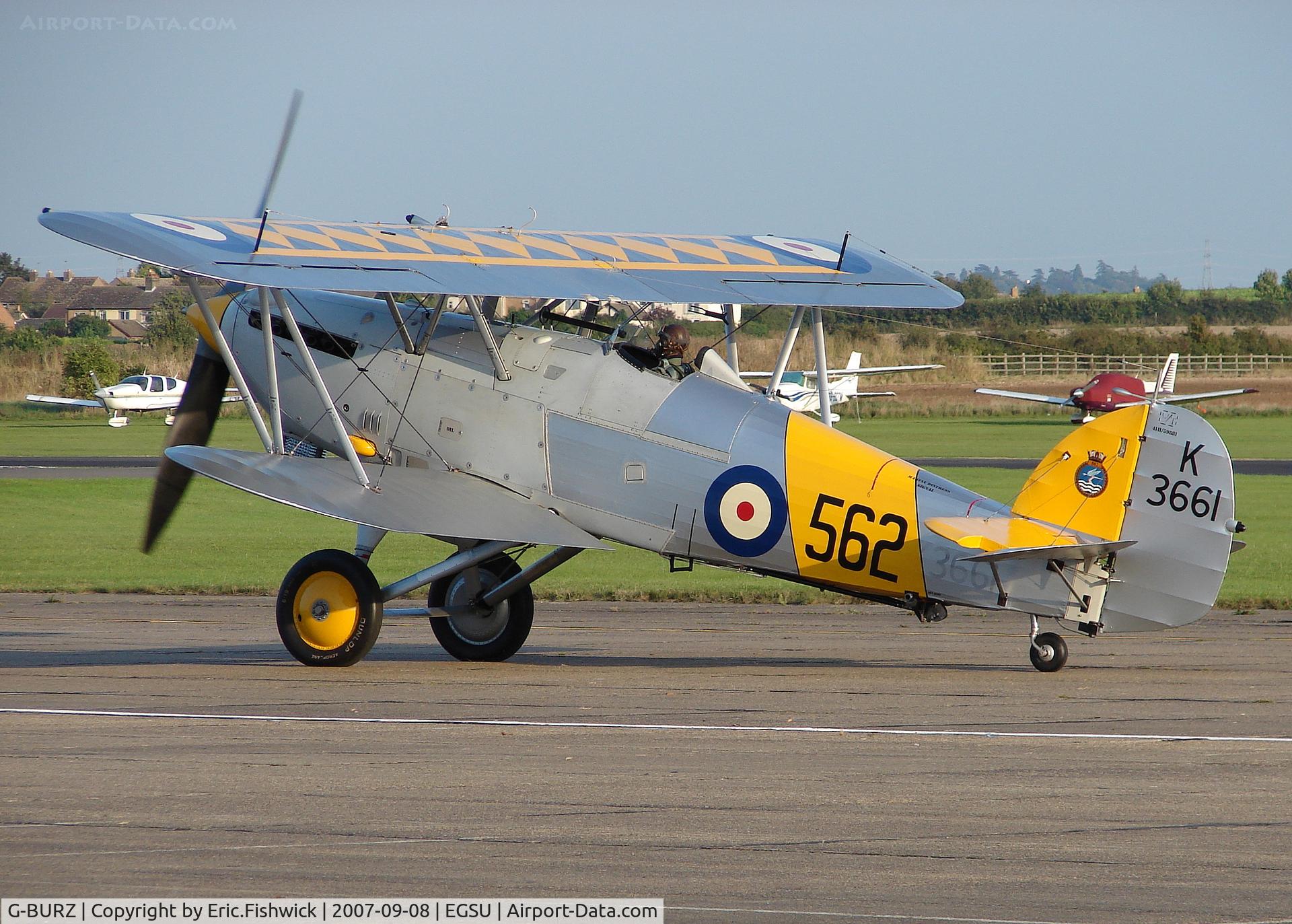 G-BURZ, 1934 Hawker Nimrod II C/N 41H-59890, 1. 'K3661/562' at Duxford Airshow, September 2007