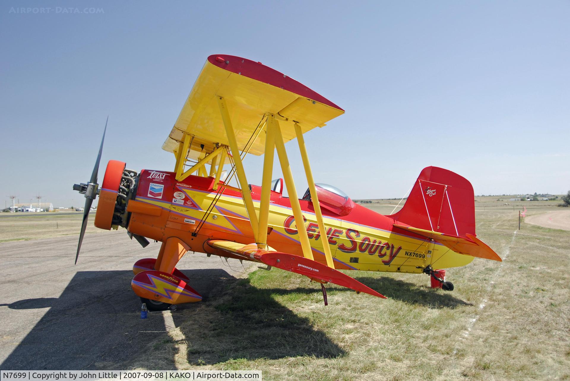 N7699, 1972 Grumman G-164A Show Cat C/N 1004, Gene Soucy - Wingwalker - National Radial Engine Exhibition - 2007  Akron Colorado