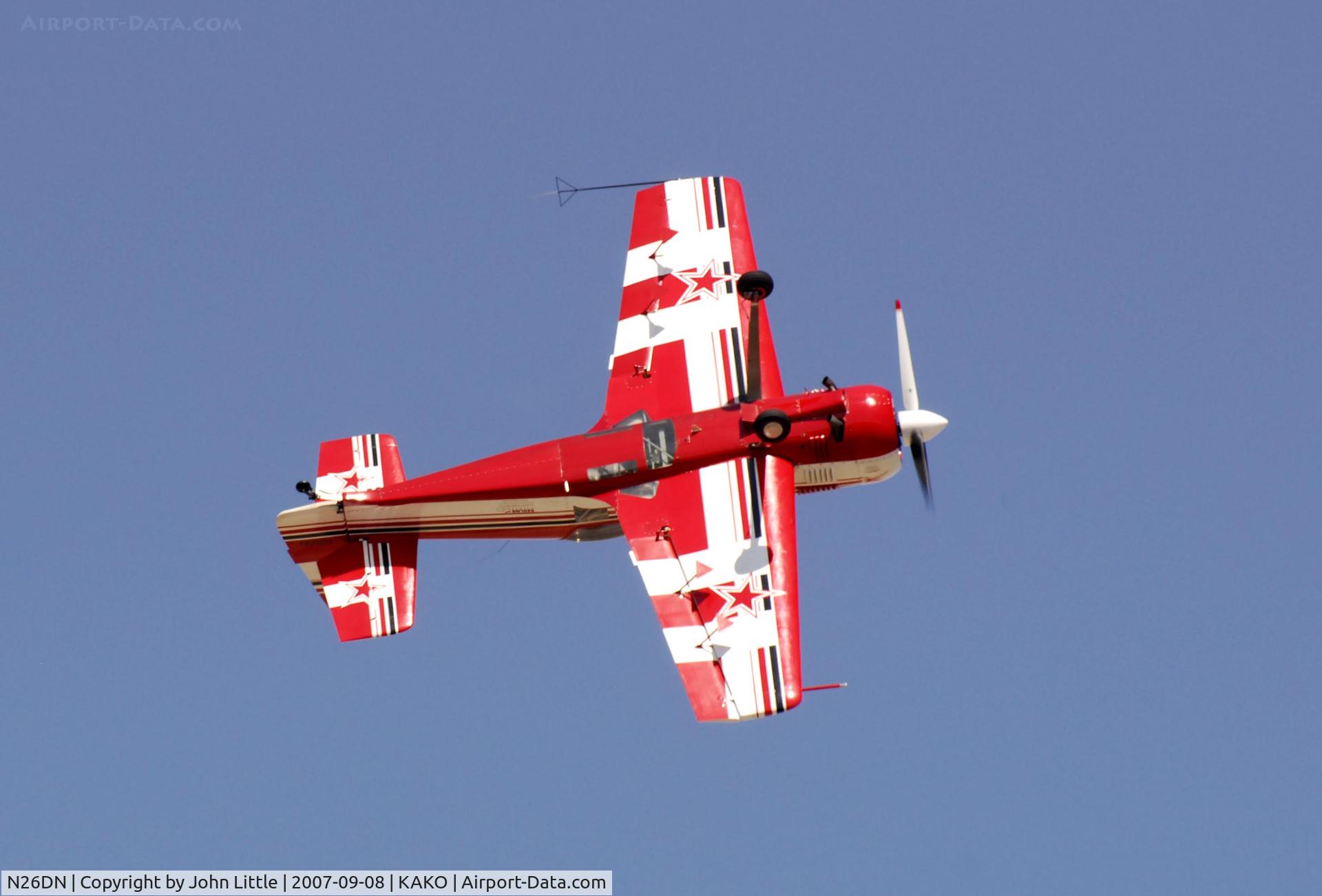 N26DN, 1991 Sukhoi Su-26MX C/N 5202, Don Nelson Inverted fly by - National Radial Engine Exhibition - 2007  Akron Colorado