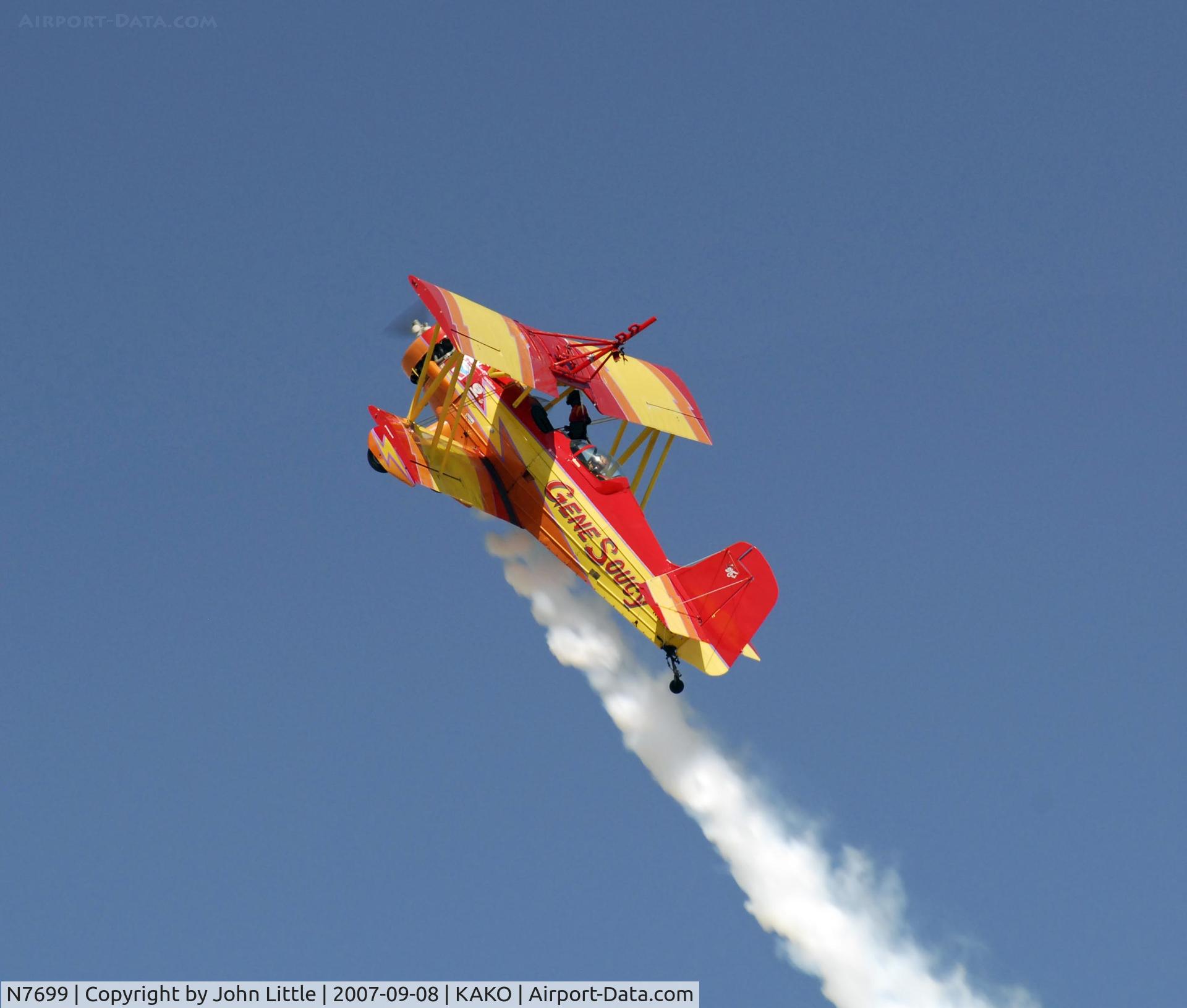 N7699, 1972 Grumman G-164A Show Cat C/N 1004, Gene Soucy & Teresa Stokes - Wing Walking - National Radial Engine Exhibition - 2007  Akron Colorado
