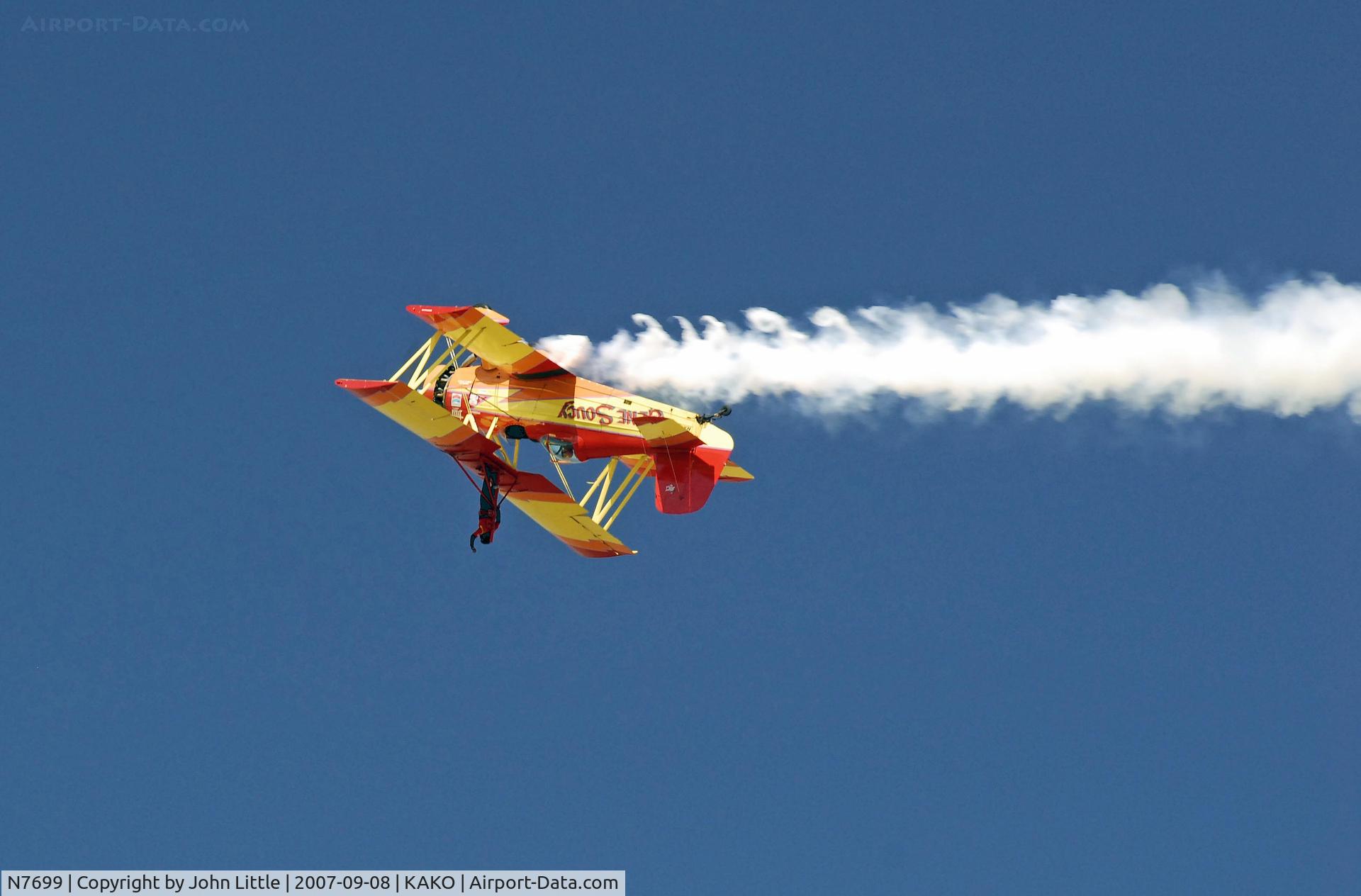 N7699, 1972 Grumman G-164A Show Cat C/N 1004, Gene Soucy & Teresa Stokes - Wing Walking - National Radial Engine Exhibition - 2007 Akron Colorado