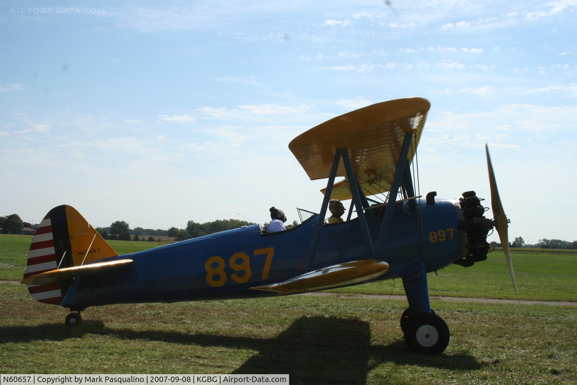 N60657, 1941 Boeing A75N1(PT17) C/N 75-897, Stearman