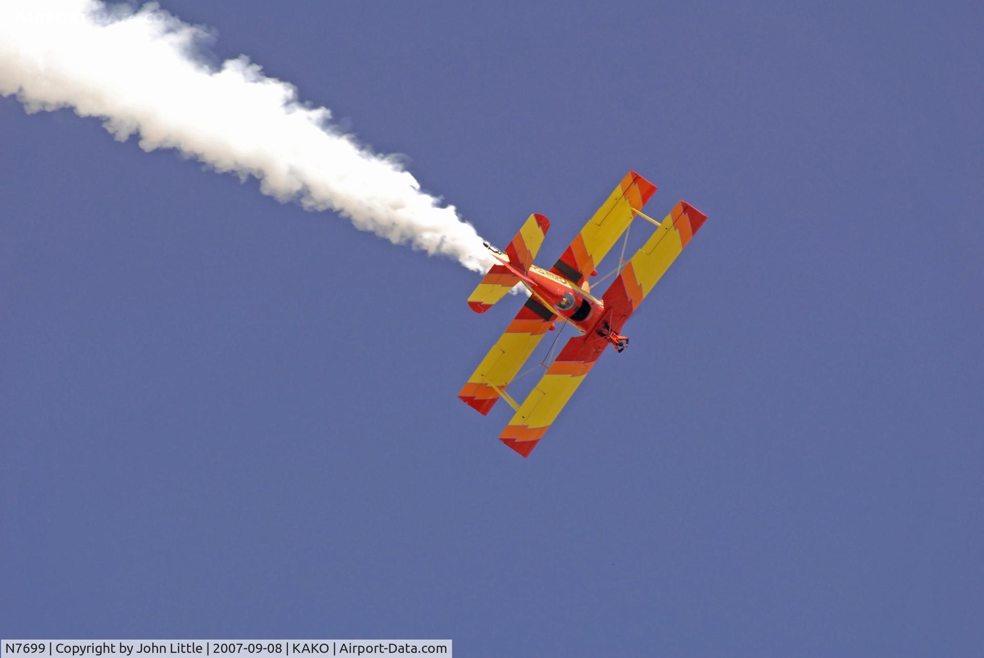N7699, 1972 Grumman G-164A Show Cat C/N 1004, Gene Soucy & Teresa Stokes - Wing Walking - National Radial Engine Exhibition - 2007 Akron Colorado