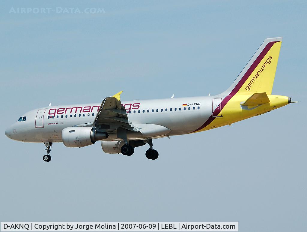 D-AKNQ, 2000 Airbus A319-112 C/N 1170, On short final RWY 25R.