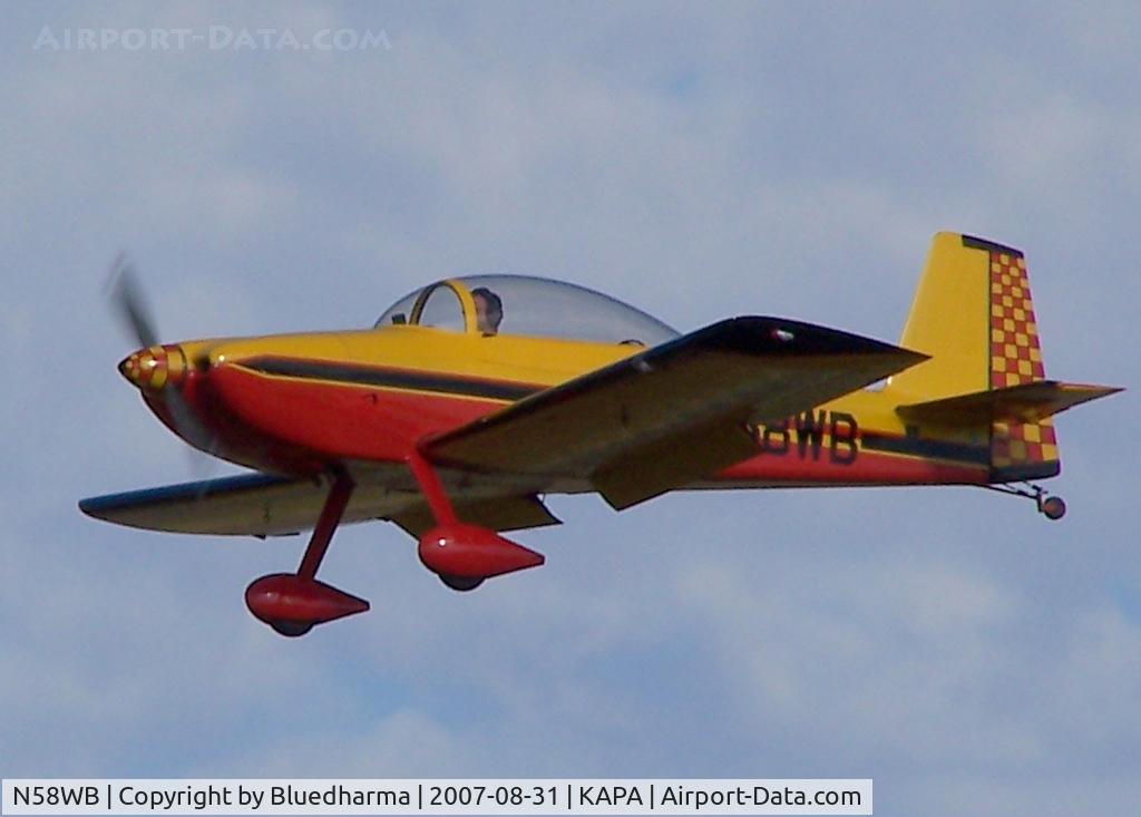 N58WB, 1999 Vans RV-8 C/N 80390, Landing on 17L