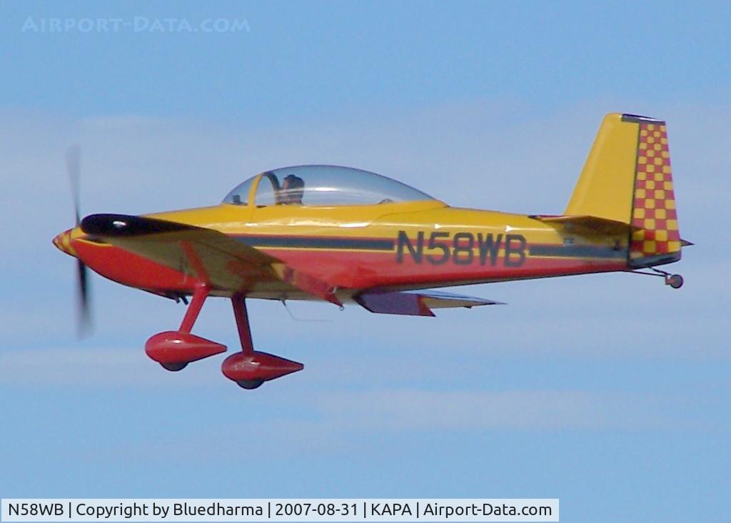 N58WB, 1999 Vans RV-8 C/N 80390, Landing on 17L