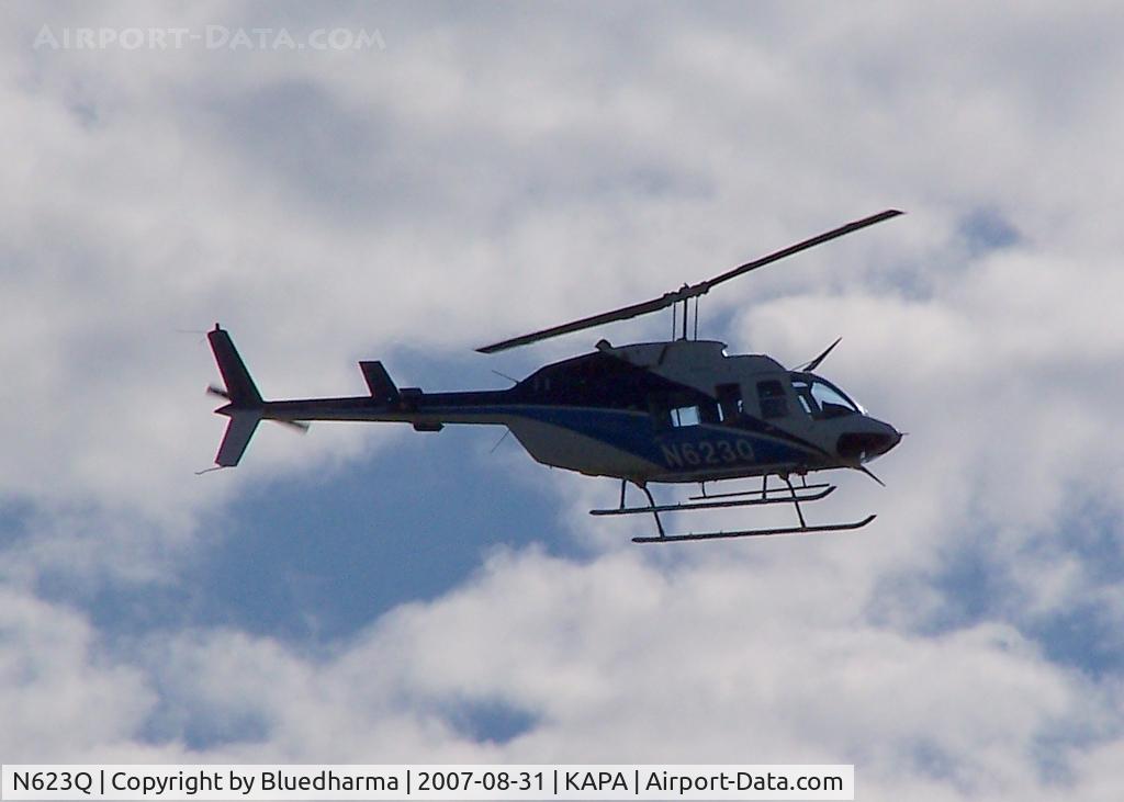 N623Q, 1988 Bell 206L-3 LongRanger III C/N 51258, Landing on South Ramp