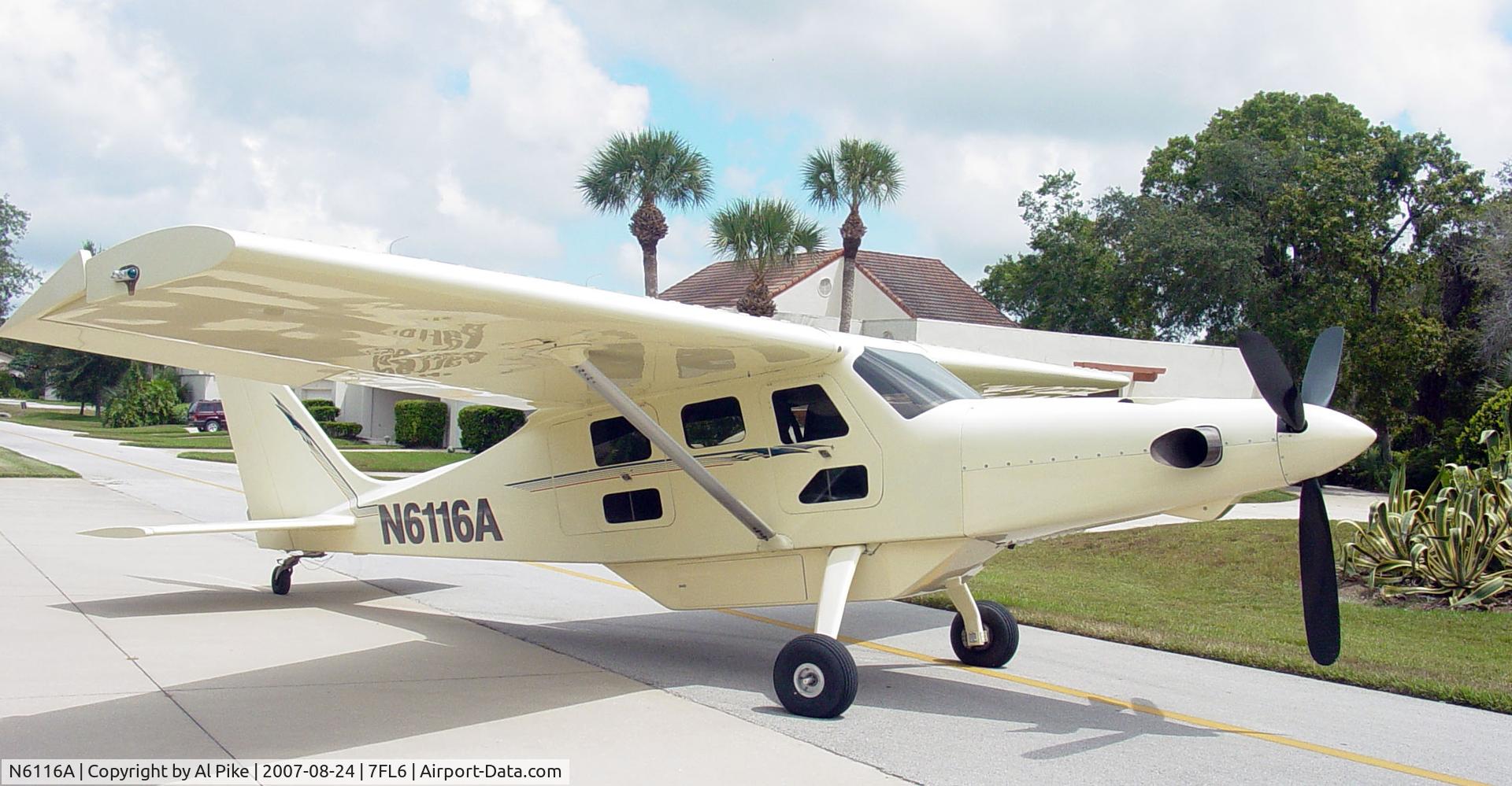 N6116A, 2001 Aerocomp Comp Air 8 C/N 008237, Comp Air 8 Turbine side view including front and rear passenger doors
