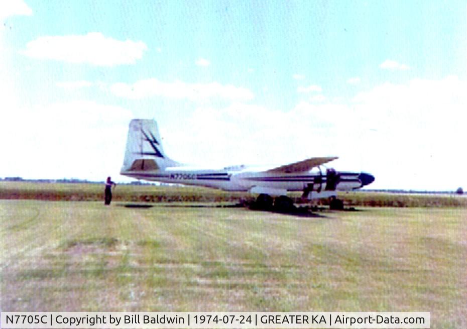 N7705C, 1944 Douglas A-26C Invader C/N 28989, Douglas A-26C Invader N7705C in 1974