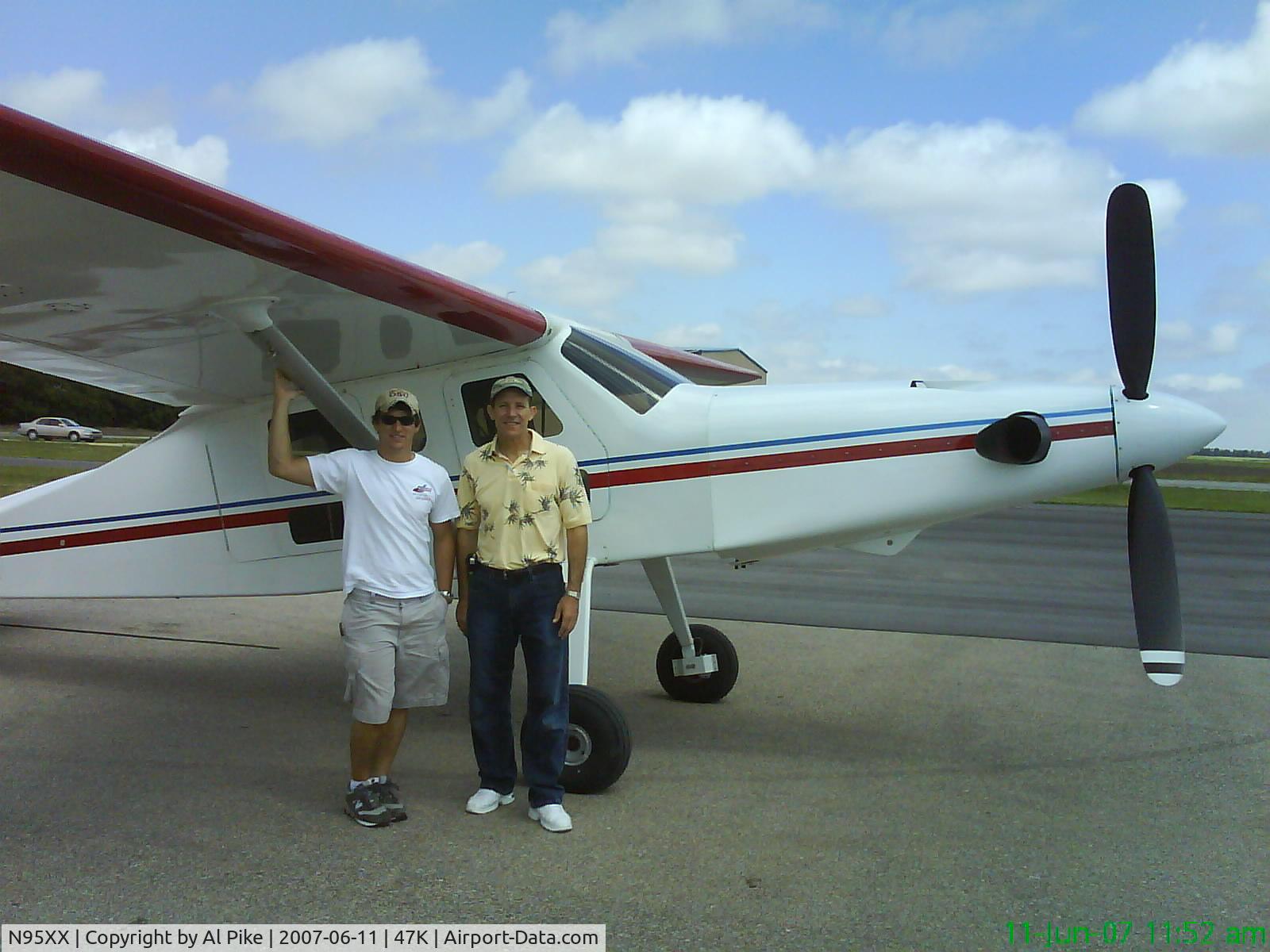 N95XX, 2001 Aerocomp Comp Air 7 SL C/N 017257SL, Comp Air 7SL by Aerocomp with owners Max and Blake at Moundridge, KS. Flew in from Oklahoma