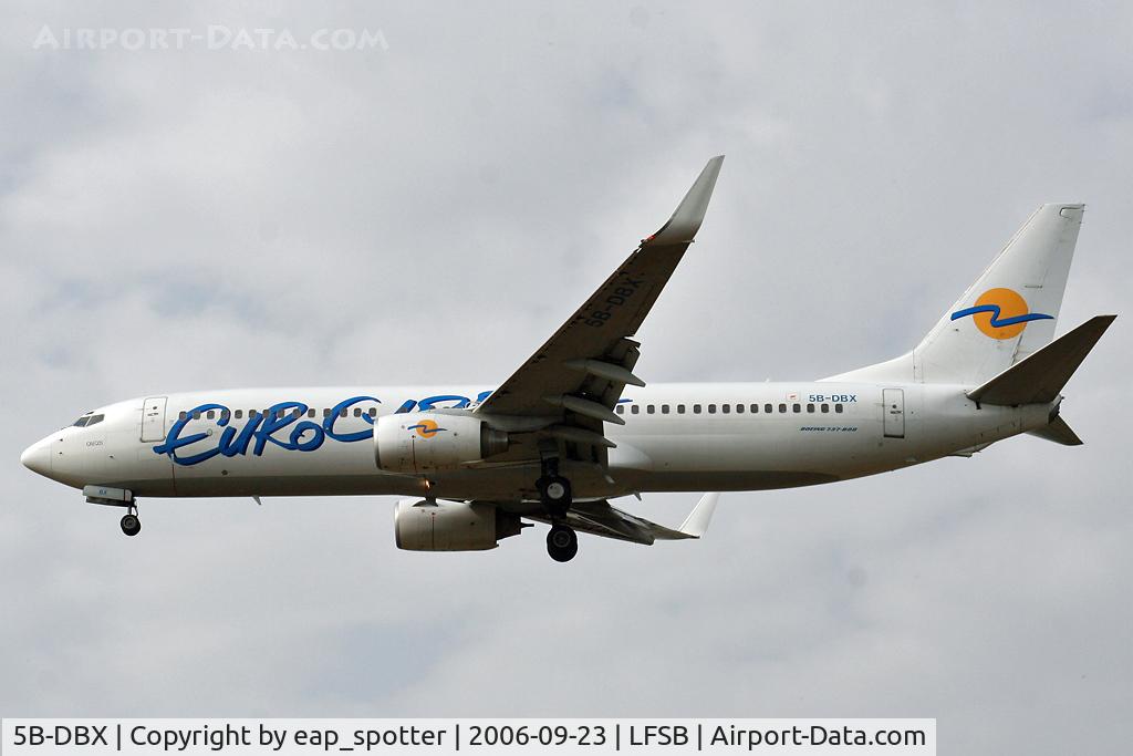 5B-DBX, 2003 Boeing 737-8Q8 C/N 33699, on final for rwy 16