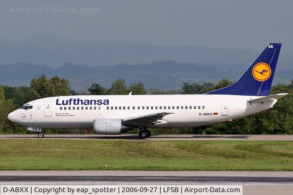 D-ABXX, 1989 Boeing 737-330 C/N 24562, taxi to holdingpoint 16 departing to FRA