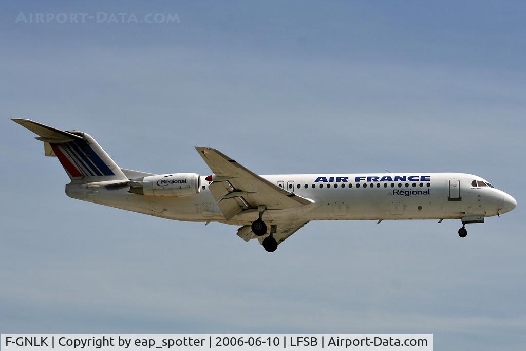F-GNLK, 1990 Fokker 100 (F-28-0100) C/N 11307, on final rwy 16