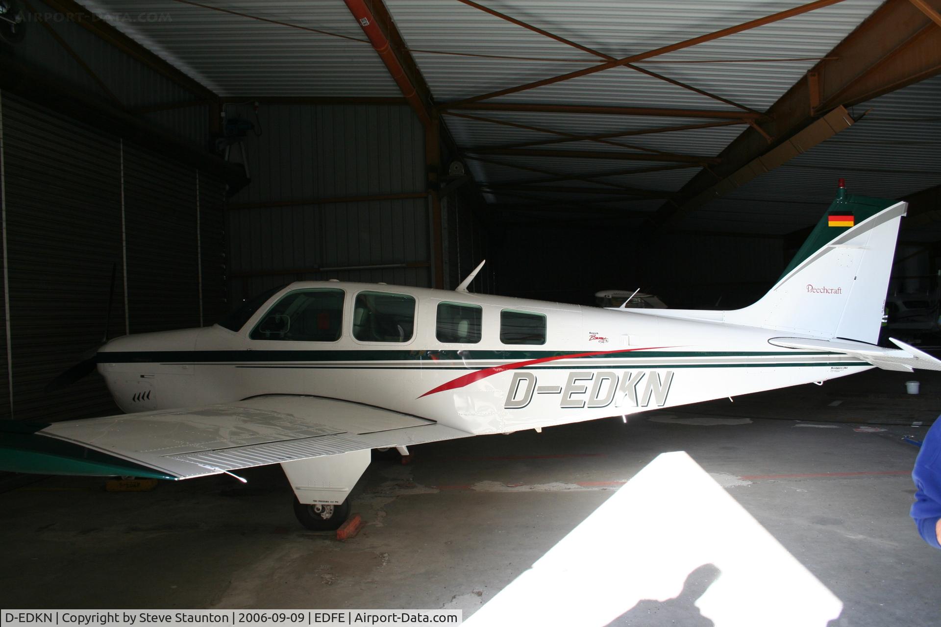 D-EDKN, 1980 Beech A36 Bonanza 36 C/N E-1697, Taken at Egelsbach September 2006
