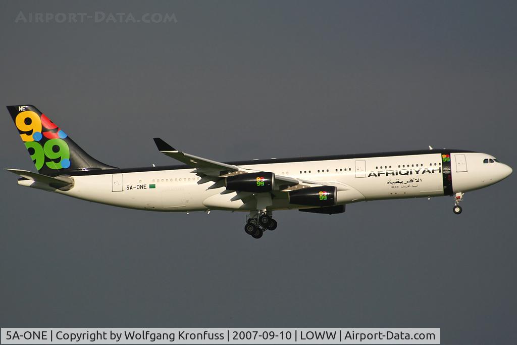 5A-ONE, 1996 Airbus A340-213 C/N 151, Lybian 