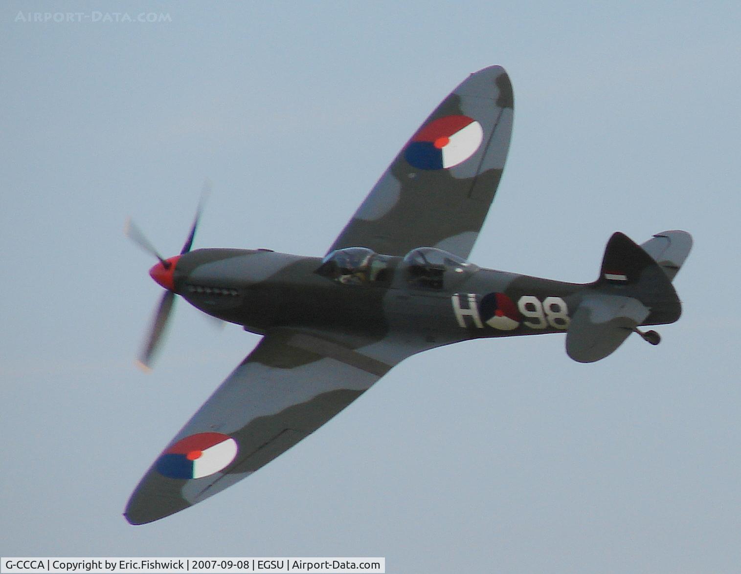 G-CCCA, 1944 Supermarine 509 Spitfire TR.IXc C/N CBAF.9590, 41. G-CCCA at Duxford September Airshow (in Royal Netherlands Air Force colours.)