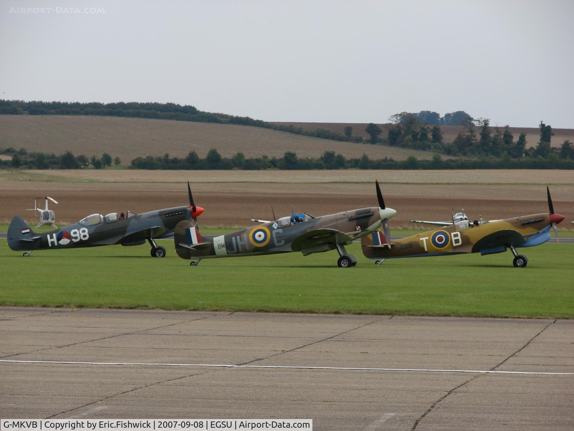 G-MKVB, 1942 Supermarine 349 Spitfire LF.Vb C/N CBAF.2461, 5. G-MKVB in good company at Duxford