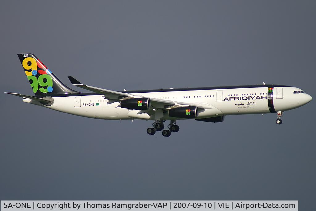 5A-ONE, 1996 Airbus A340-213 C/N 151, Afriqiyah Airways Airbus A340-200