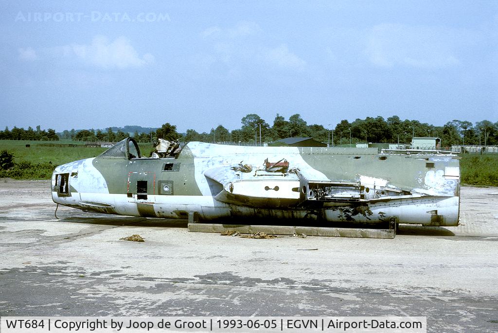 WT684, 1954 Hawker Hunter F.1 C/N 41H-665501, Used as an instructional airframe this Hunter is in a very sorry state.