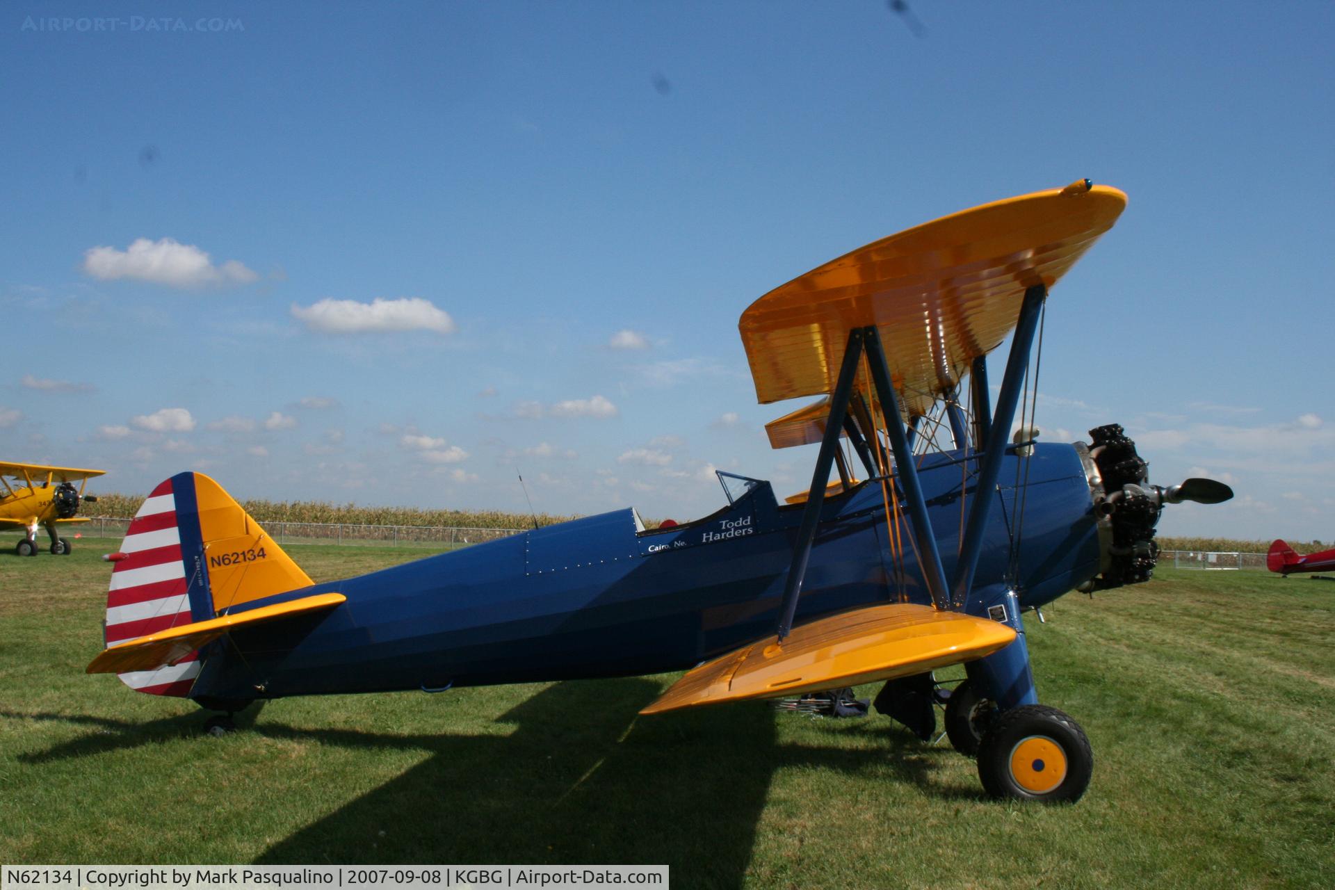 N62134, 1943 Boeing A75N1(PT17) C/N 75-3435, Stearman