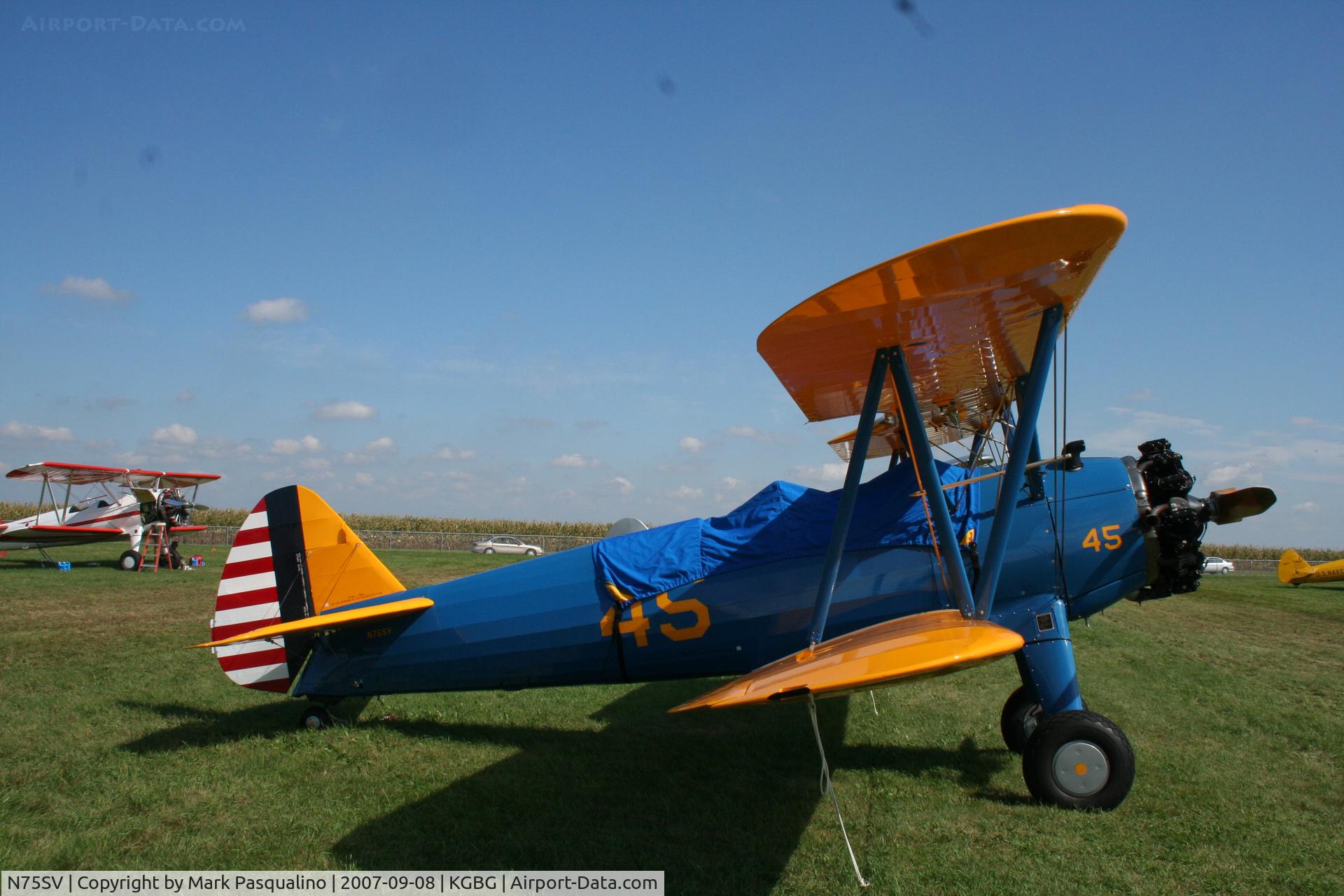 N75SV, Boeing A75N1(PT17) C/N 75-4002, Stearman