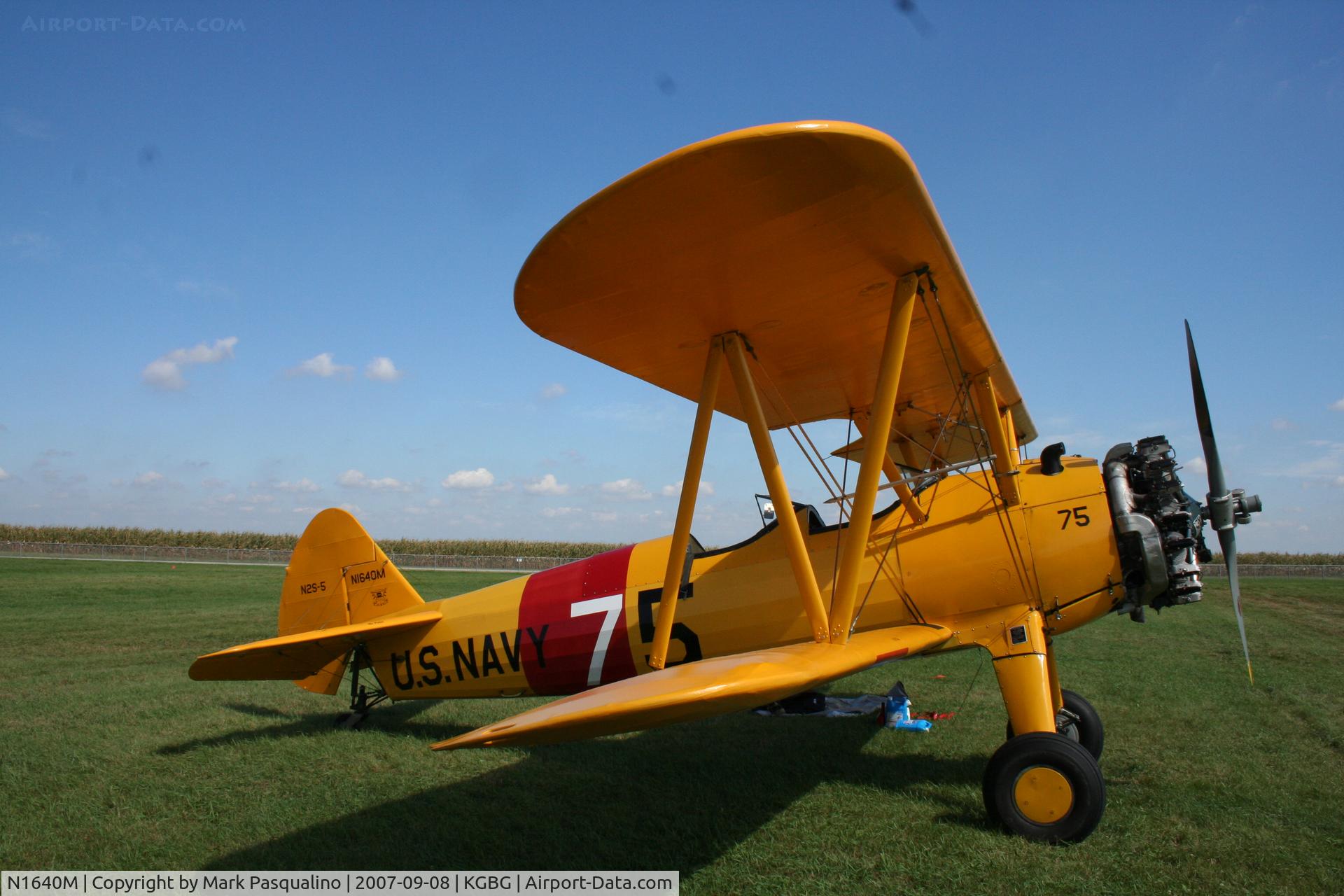 N1640M, 1943 Boeing A75N1(PT17) C/N 75-5214, Stearman