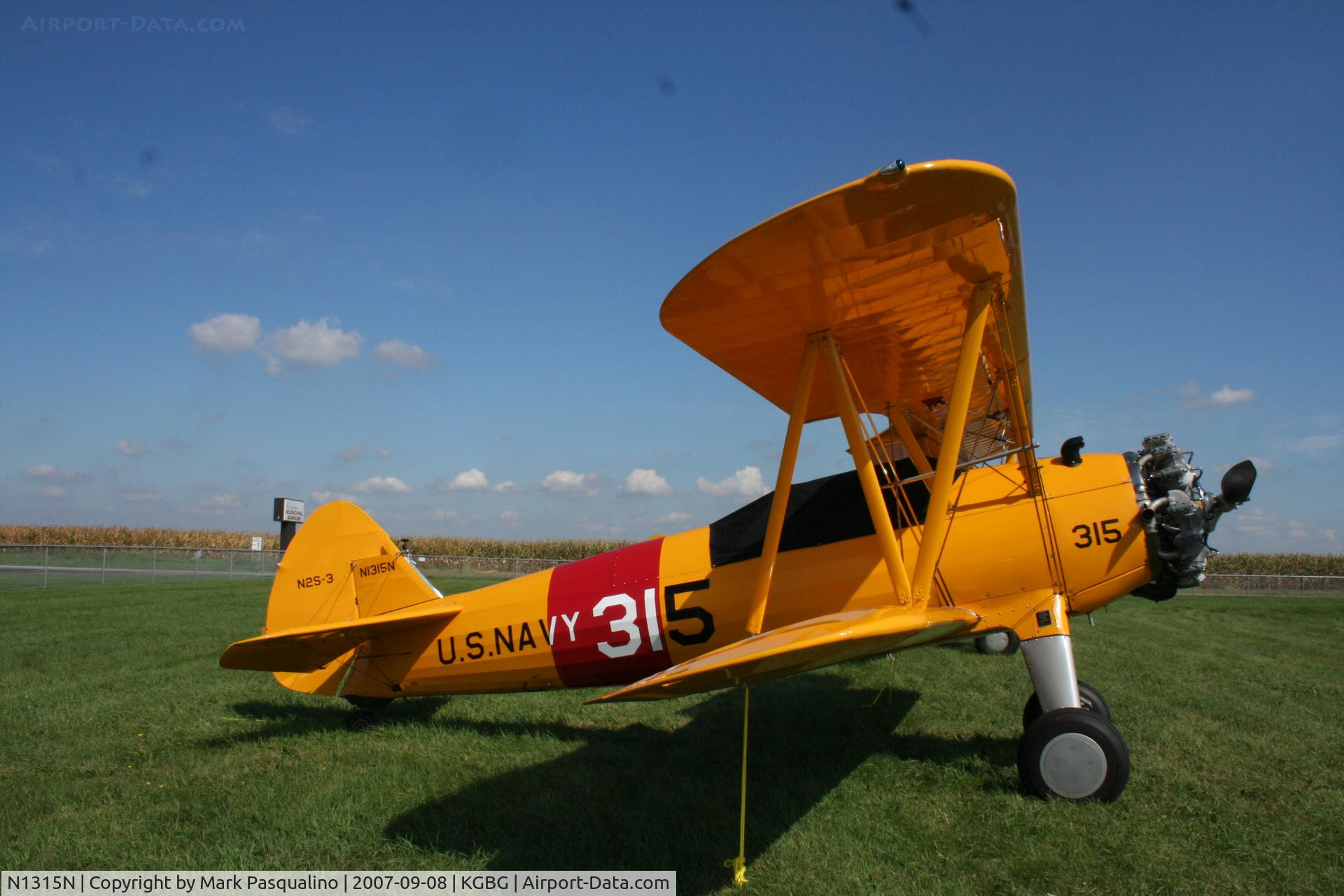 N1315N, 1942 Boeing E75 C/N 75-5453, Stearman