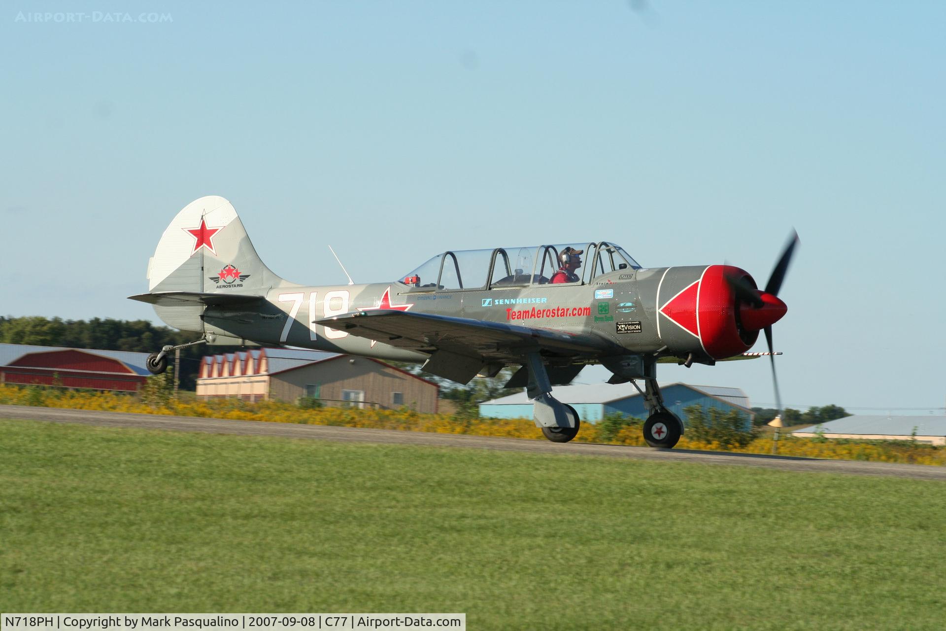 N718PH, 2003 Yakovlev (Aerostar) Yak-52TW C/N 0312503, YAK-52TW