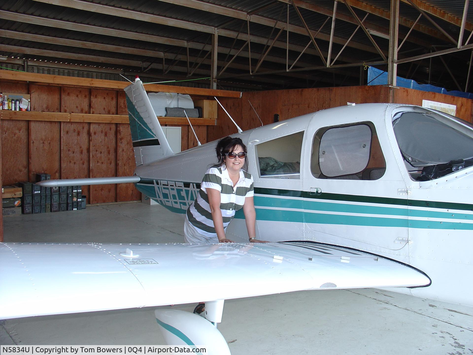 N5834U, 1969 Piper PA-28-140 Cherokee B C/N 28-26665, N5834U out of hanger at 0Q4