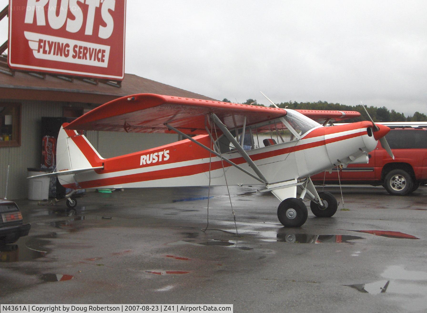 N4361A, 1956 Piper PA-18-150 Super Cub C/N 18-4820, 1956 Piper PA-18-150 SUPER CUB, Lycoming O-320 150 Hp, Micro vortex generators, of K2 Aviation-a sister company of Rust's Flying Service, Experimental class
