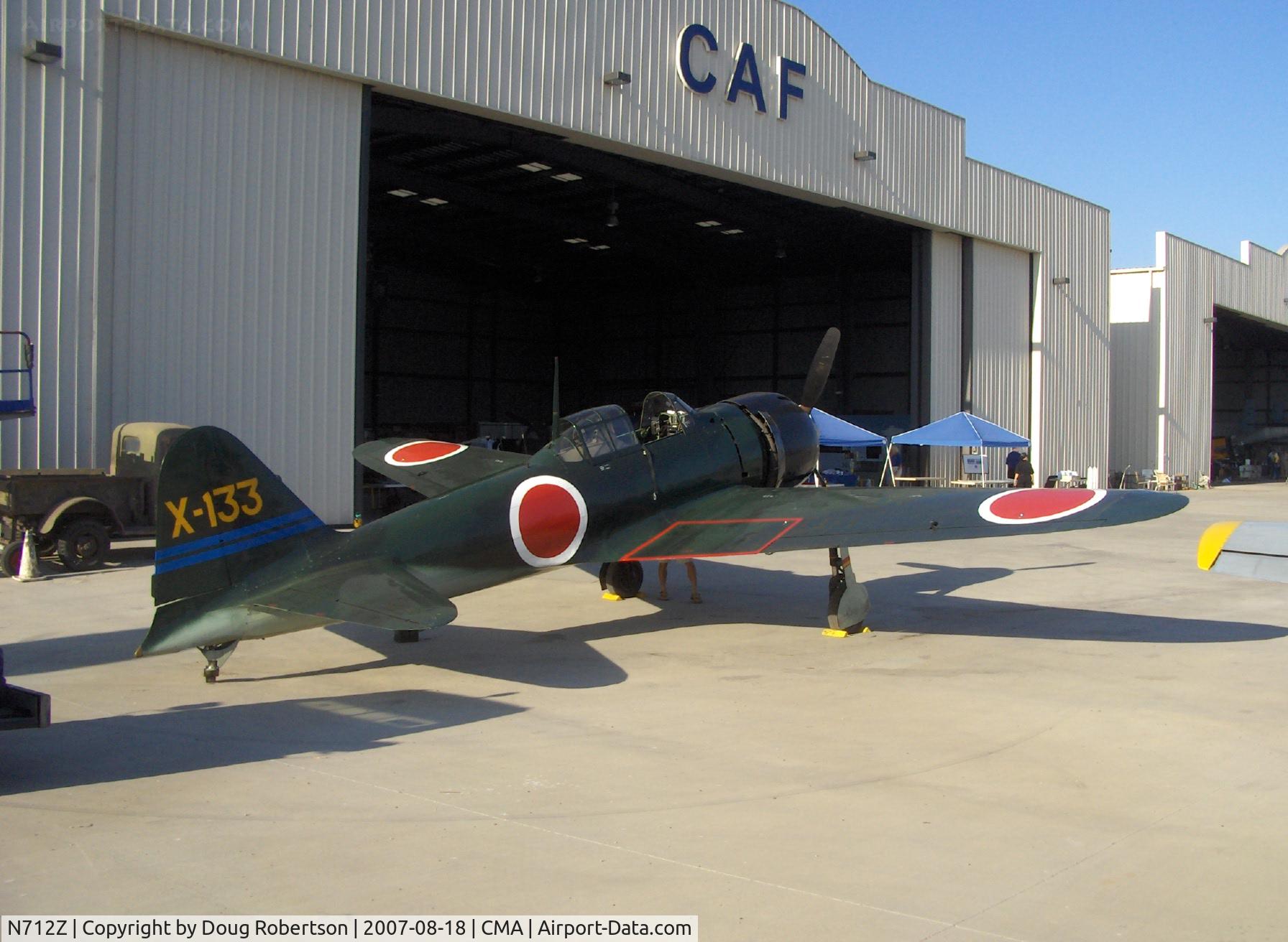 N712Z, 1942 Mitsubishi A6M3 Reisen (Zero) C/N 3869, 1942 Mitsubishi A6M3 ZERO-SEN (Zeke). P&W R-1830 Double Wasp 1.130 Hp upgrade