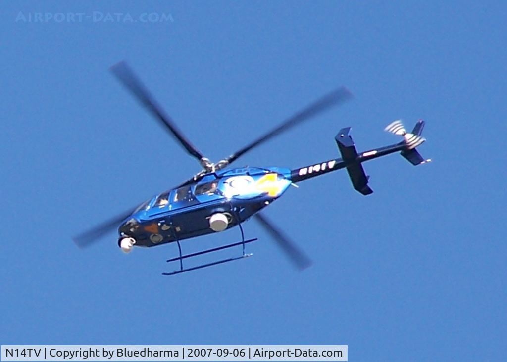 N14TV, 1996 Bell 407 C/N 53048, Denver Channel 4 News Flight over Columbine High School.