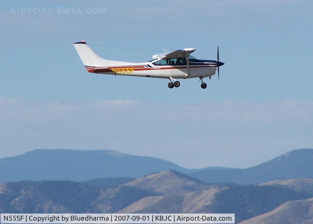 N55SF, 1979 Cessna TR182 Turbo Skylane RG C/N R18201016, Takeoff at KBJC