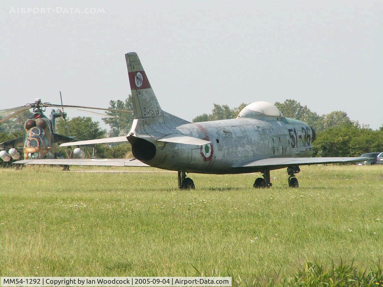 MM54-1292, 1954 North American F-86K Sabre C/N 213-62, F-86K/Preserved/Rivolto-Udine (marked as 55-4818)