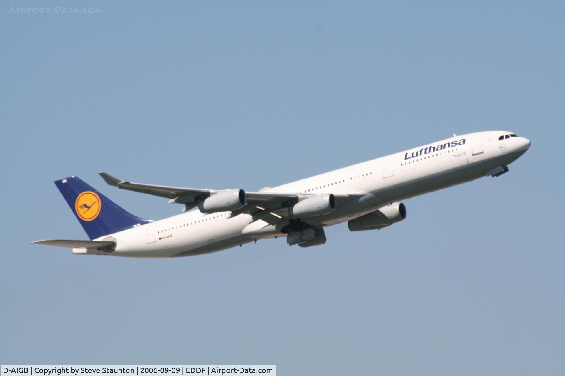 D-AIGB, 1993 Airbus A340-311 C/N 024, Taken at Frankfurt September 2006
