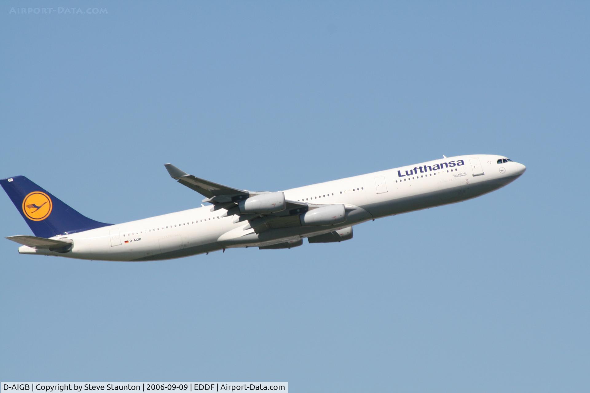 D-AIGB, 1993 Airbus A340-311 C/N 024, Taken at Frankfurt September 2006
