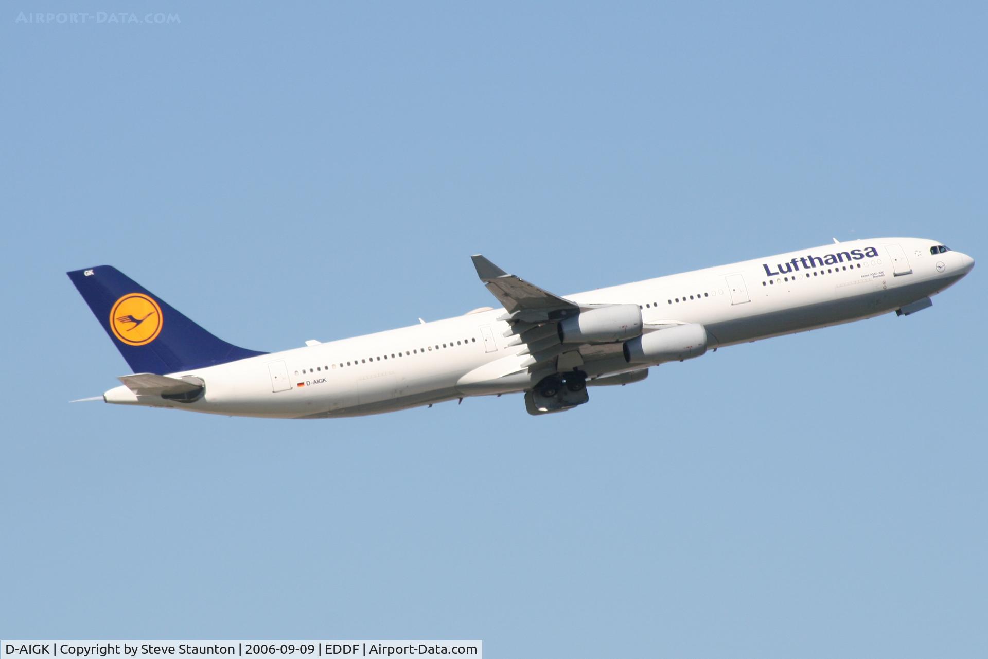 D-AIGK, 1994 Airbus A340-311 C/N 056, Taken at Frankfurt September 2006