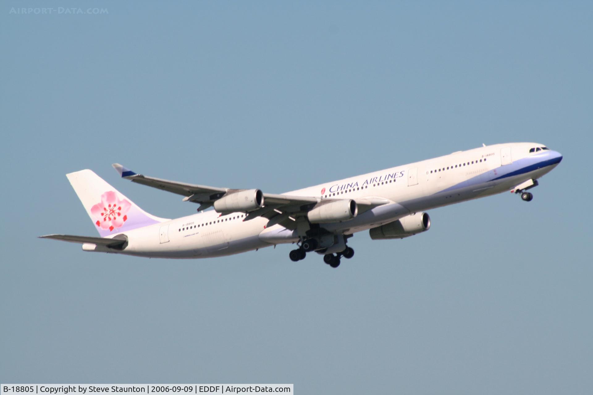 B-18805, 2001 Airbus A340-313X C/N 415, Taken at Frankfurt September 2006