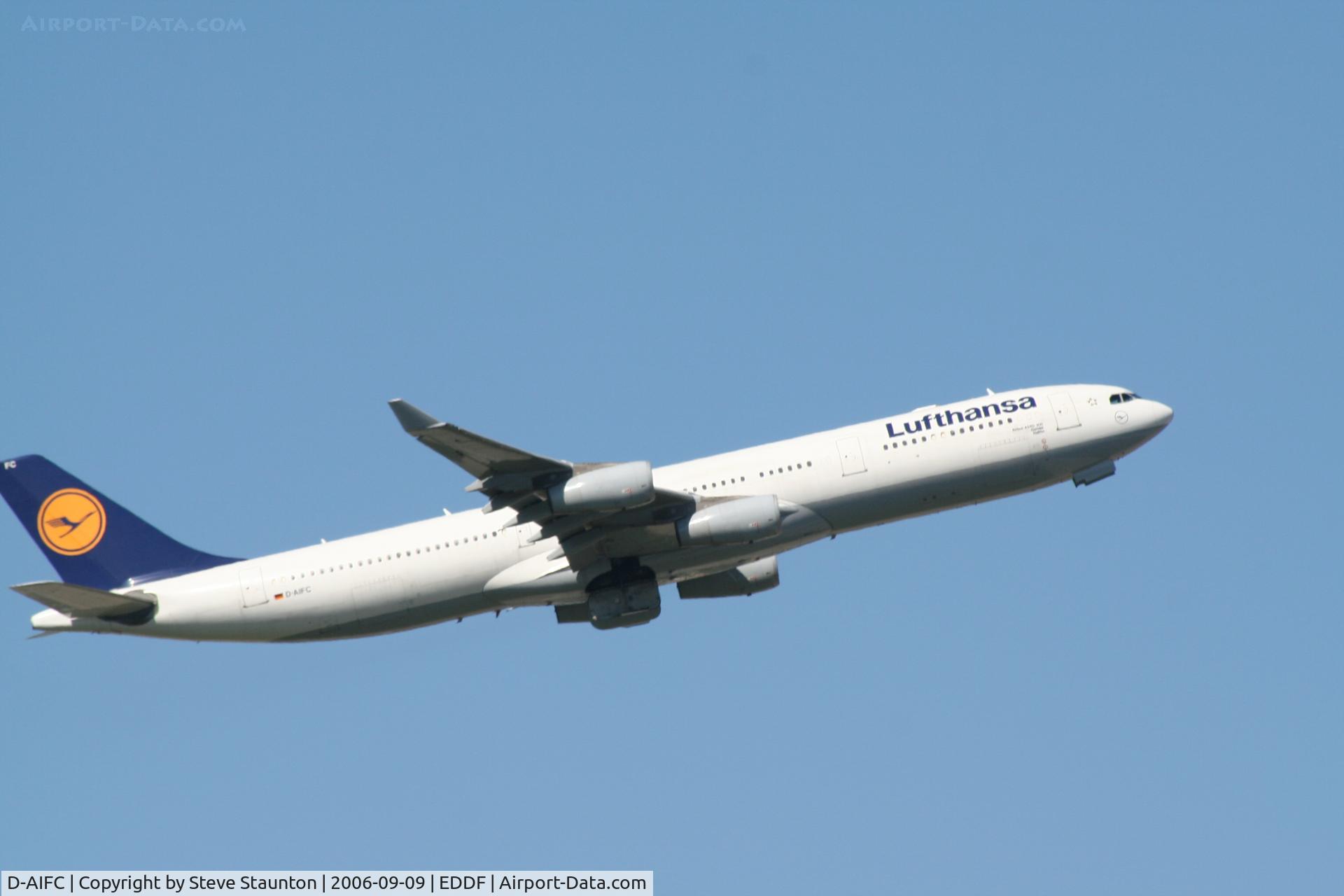 D-AIFC, 2000 Airbus A340-313X C/N 379, Taken at Frankfurt September 2006