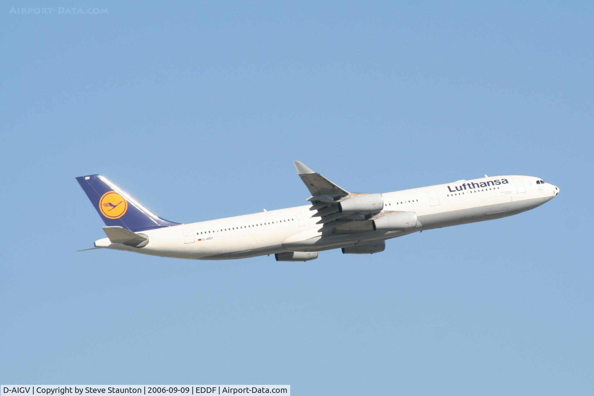 D-AIGV, 2000 Airbus A340-313X C/N 325, Taken at Frankfurt September 2006