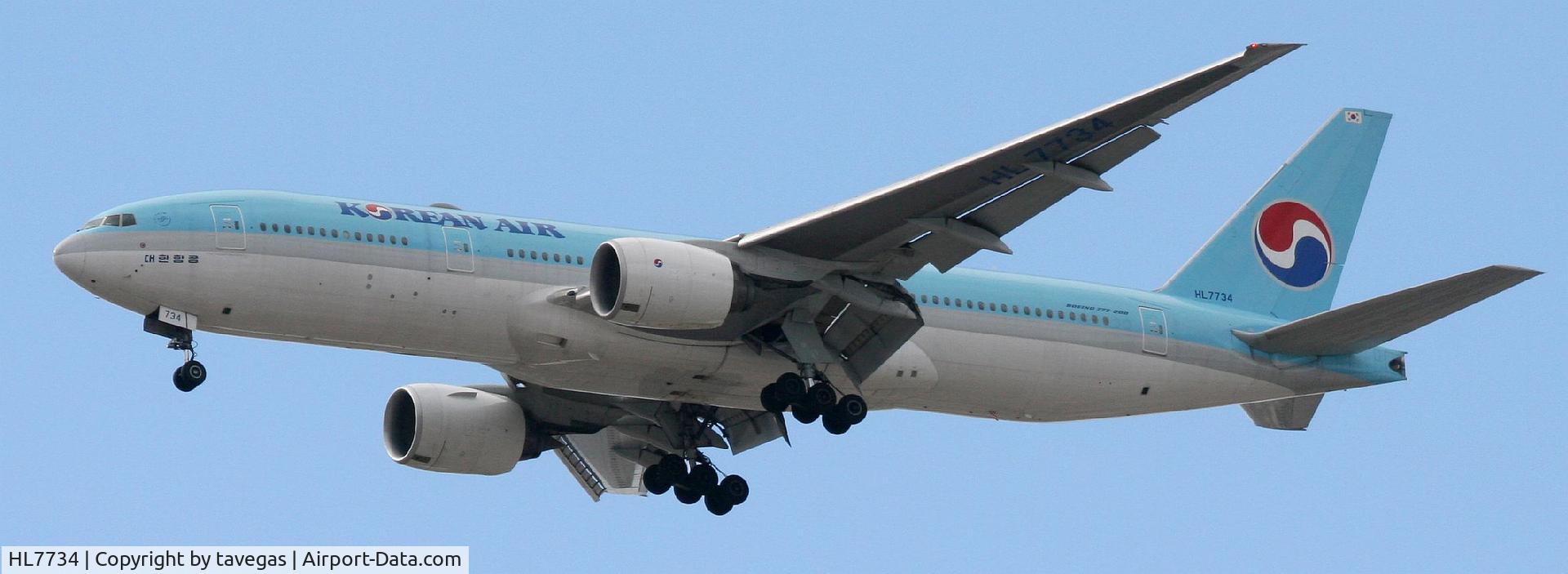 HL7734, 2008 Boeing 777-2B5/ER C/N 34207, seen over las vegas 9-9-07 400mm lens on 30d