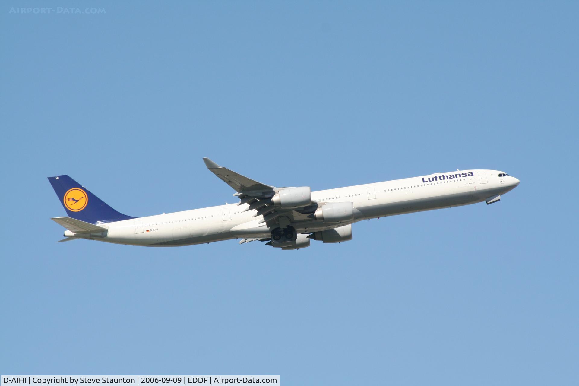 D-AIHI, 2004 Airbus A340-642 C/N 569, Taken at Frankfurt September 2006