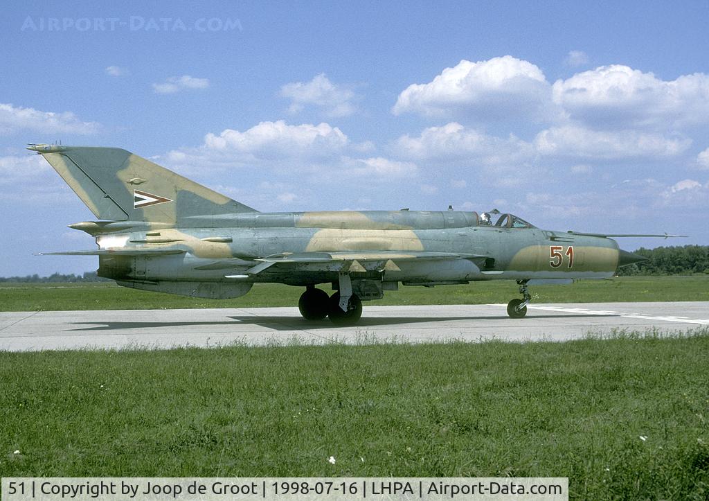51, Mikoyan-Gurevich MiG-21Bis C/N 75081637, One of the last chances to see active MiG-21s. Now they are all stored awaiting their fate.
