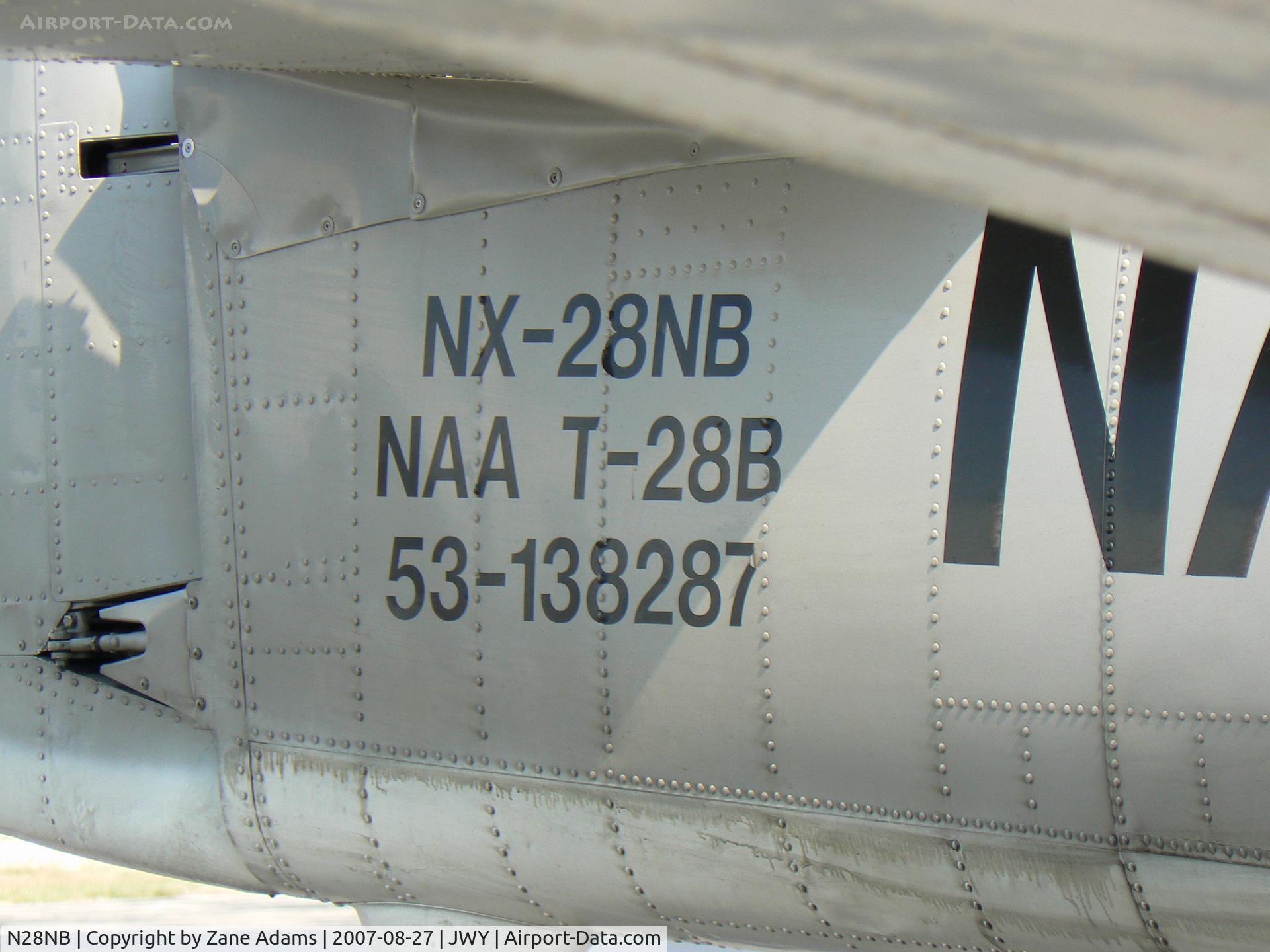 N28NB, 1953 North American T-28B C/N 53-138287, Trojan Phlyers Air Race & Airshow Team-Navy Paint